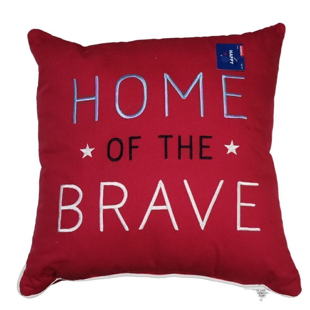 Home of the brave pillow